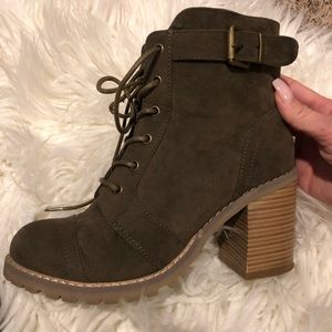 Olive green bootie !PENDING!